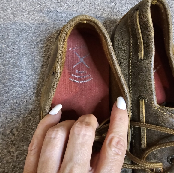 Twisted X Fair Isle Women's Size 9 Leather Boat  Loafers - Picture 2 of 10